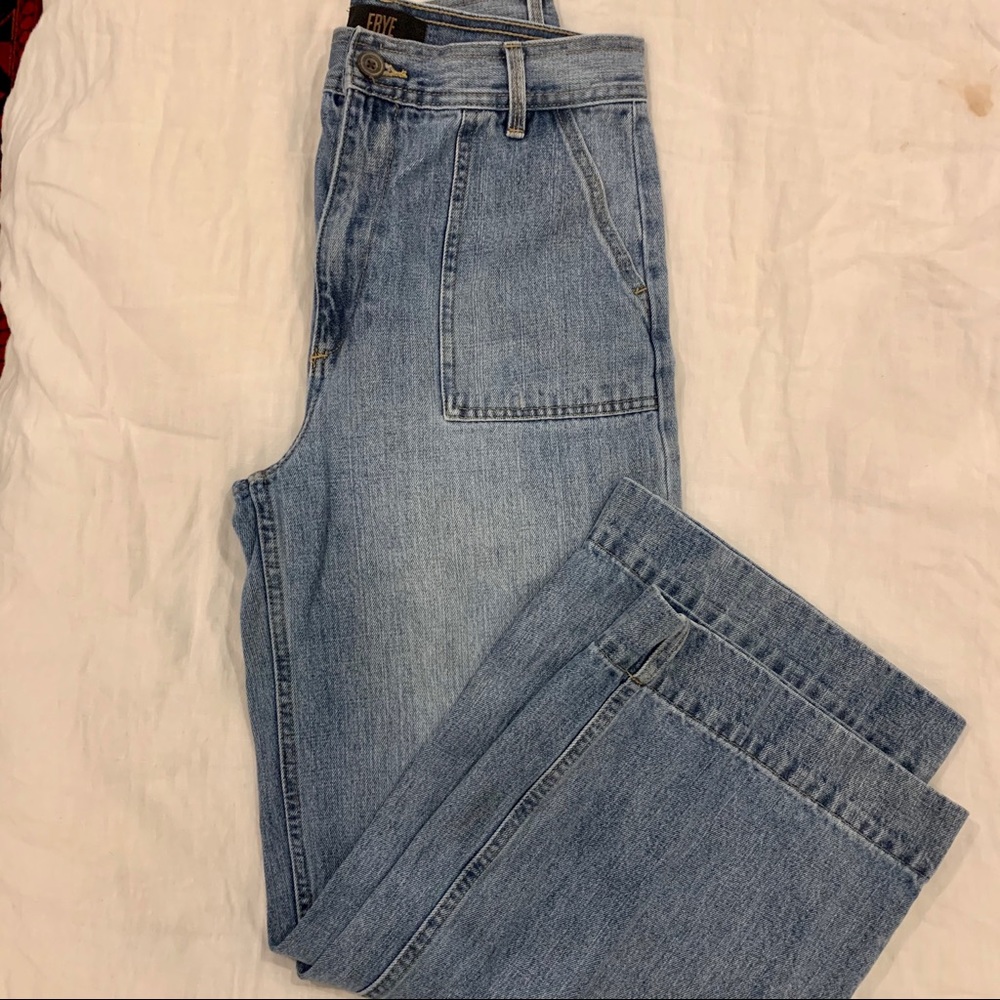 Frye high rise wide leg jean